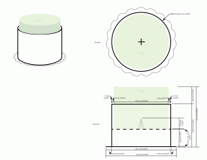 floral foam container specification sheet