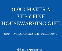 housewarming gift ad with a mortgage