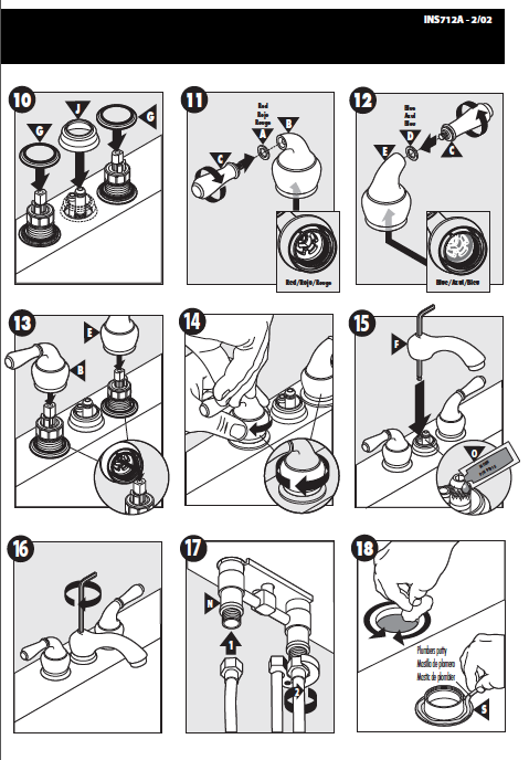 illustrations of faucet installation