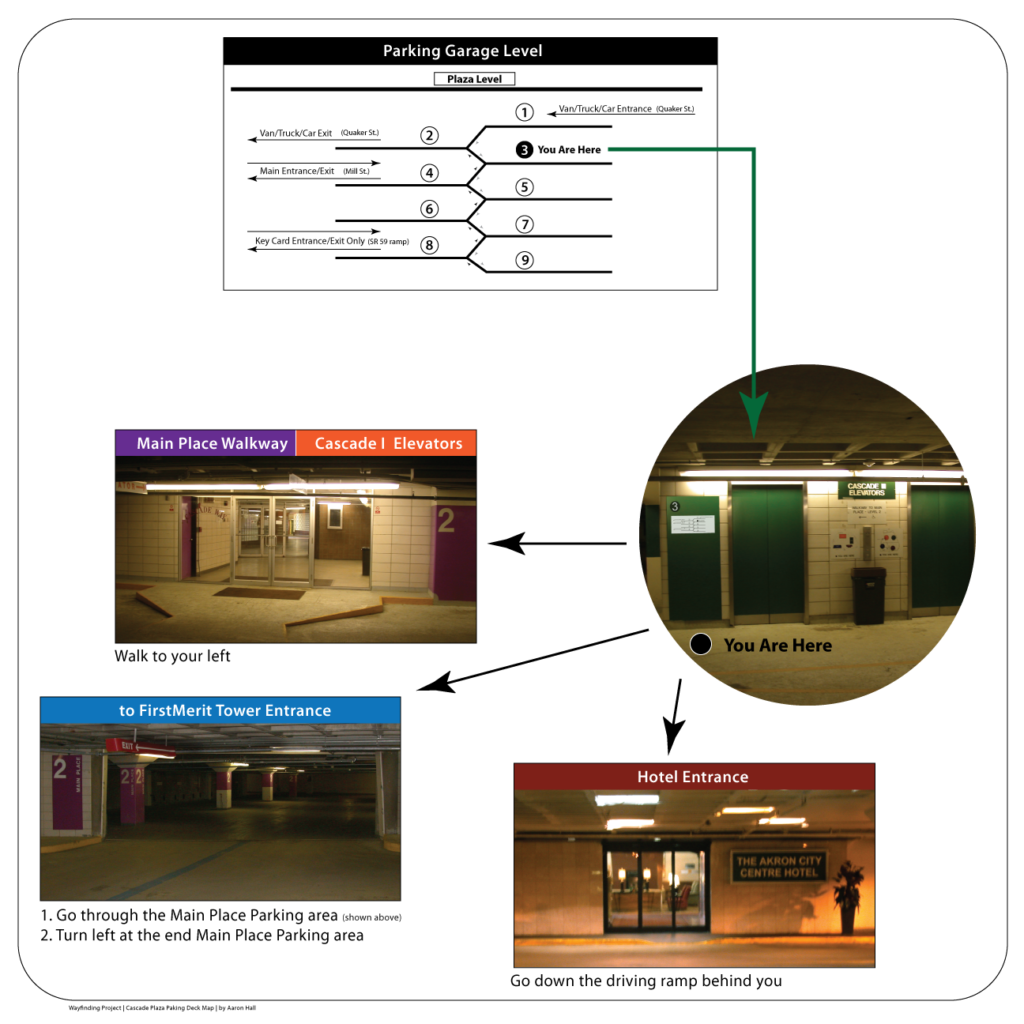 New version of parking garage wayfinding map